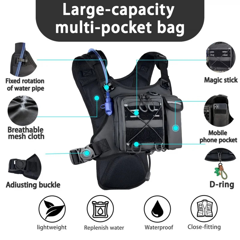 Cycling Gear Bag - ​ Sac de poitrine tactique de
