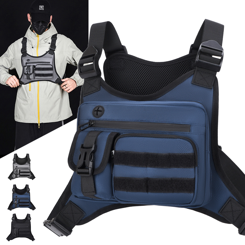 Cycling Gear Bag - Sac de poitrine tactique pour homme,
