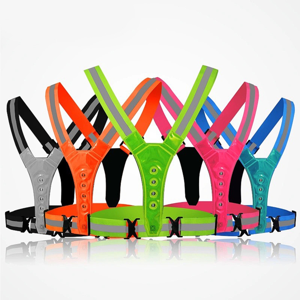 Cycling Gear Pas - Gilet de sécurité LED réglable pour