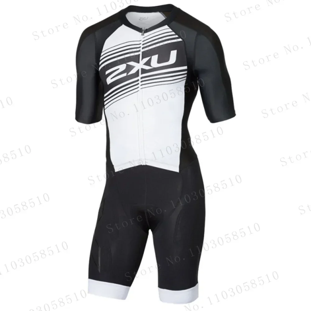 Triathlon Cycling Kit - ZXuful noir blanc Triathlon costume hommes