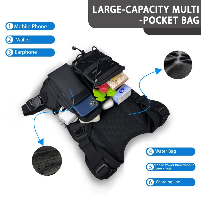 ​ Sac de poitrine tactique de  - Cycling Gear Bag avis et prix