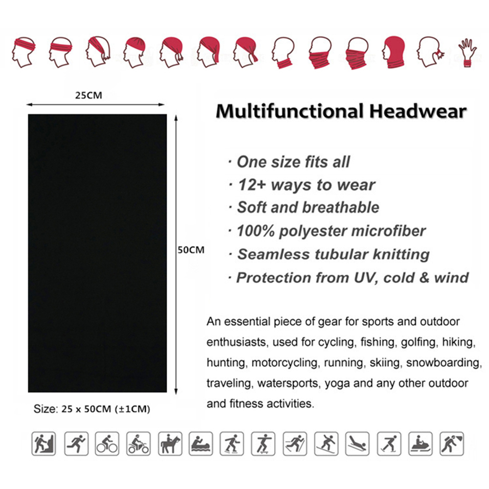 Bandanas de couleur unie sans  - Cycling Gear Pas avis et prix